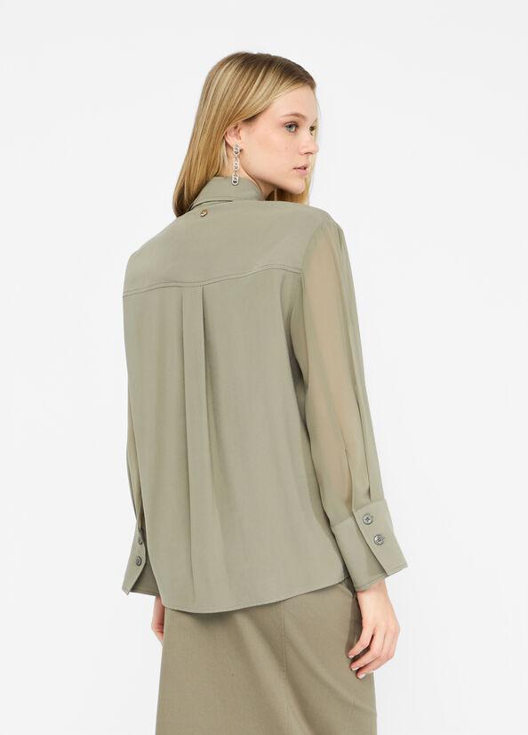 camicia over shirt CF5221T011A X0707 LIU JO BLACK 