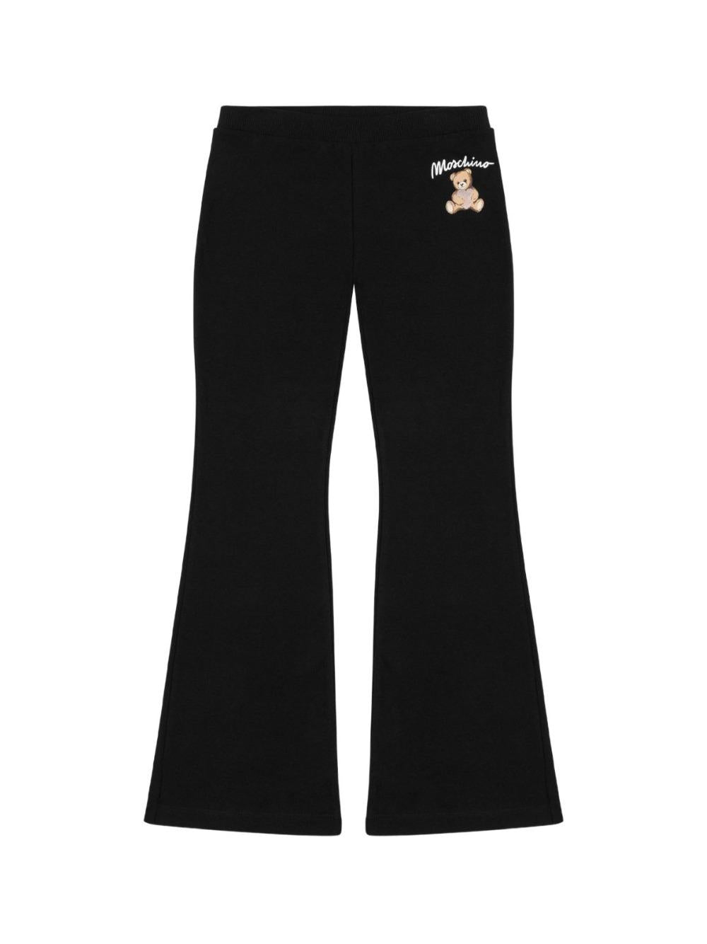 pantalone logo teddy HCP050LDA14 60100 MOSCHINO KIDS 