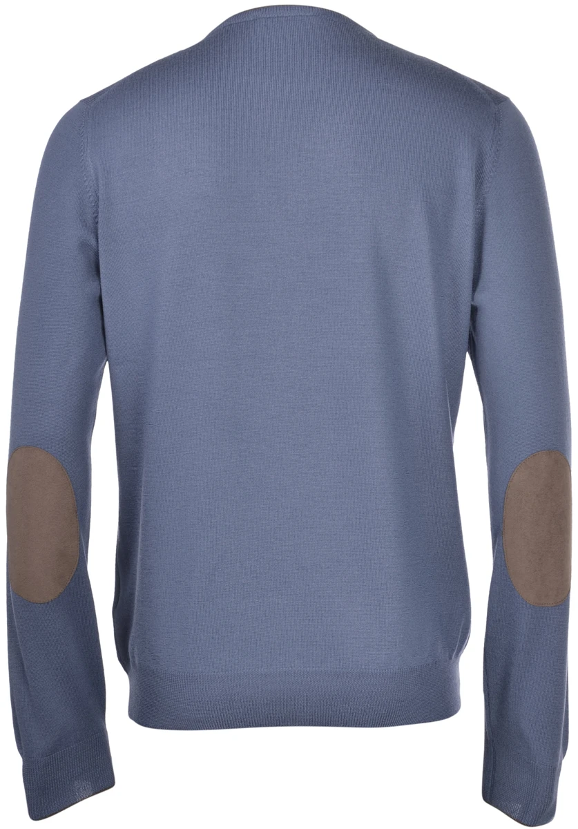 maglia con toppe alcantara 55183 14264 587 GRAN SASSO 