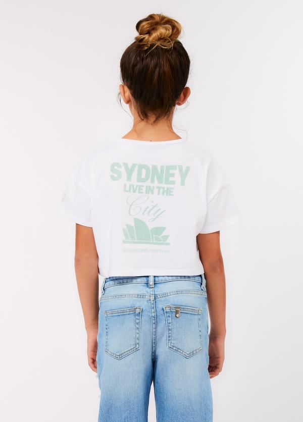 t-shirt cropped GA6183JS003 P9232 LIU JO JUNIOR 