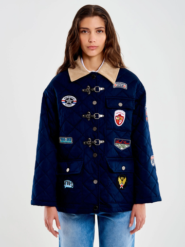 giacca con patch RD0307 BLU VICOLO 