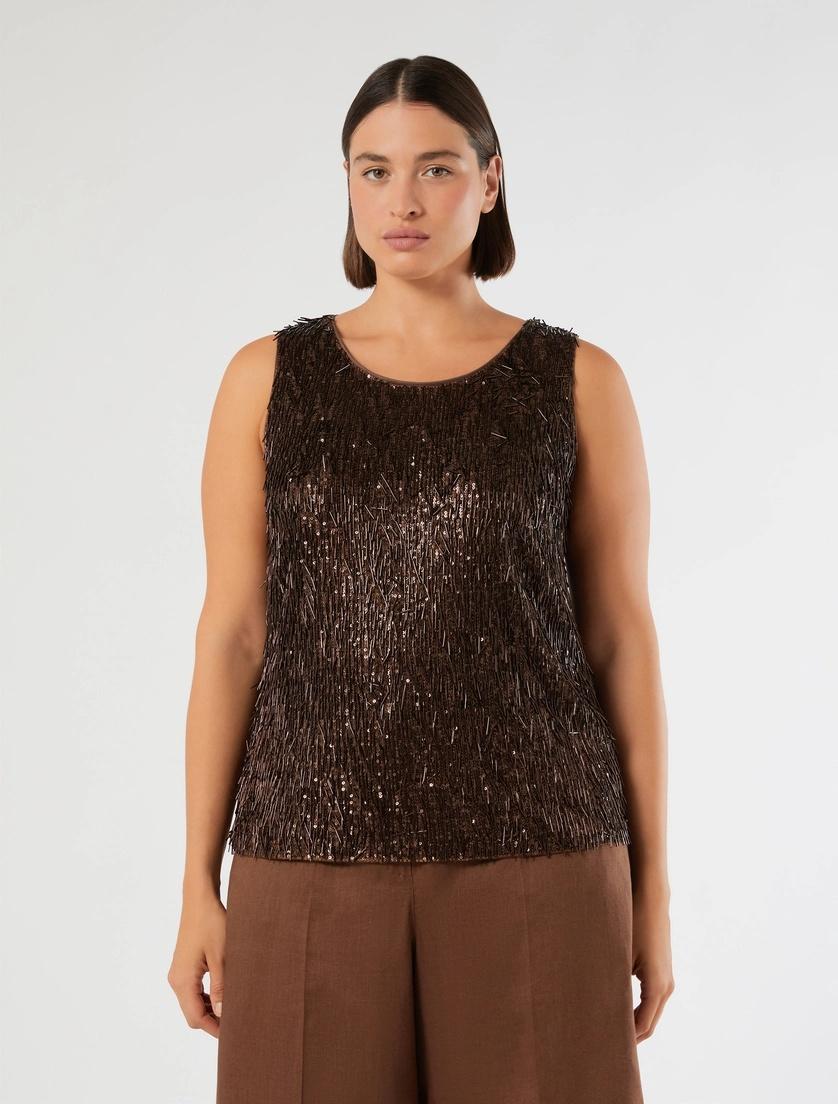 top in tulle ricamato MRNCELEBRE 001 MARINA RINALDI 