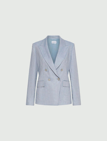 blazer in chevron misto lino MLLBUSSOLA 003 MARella 