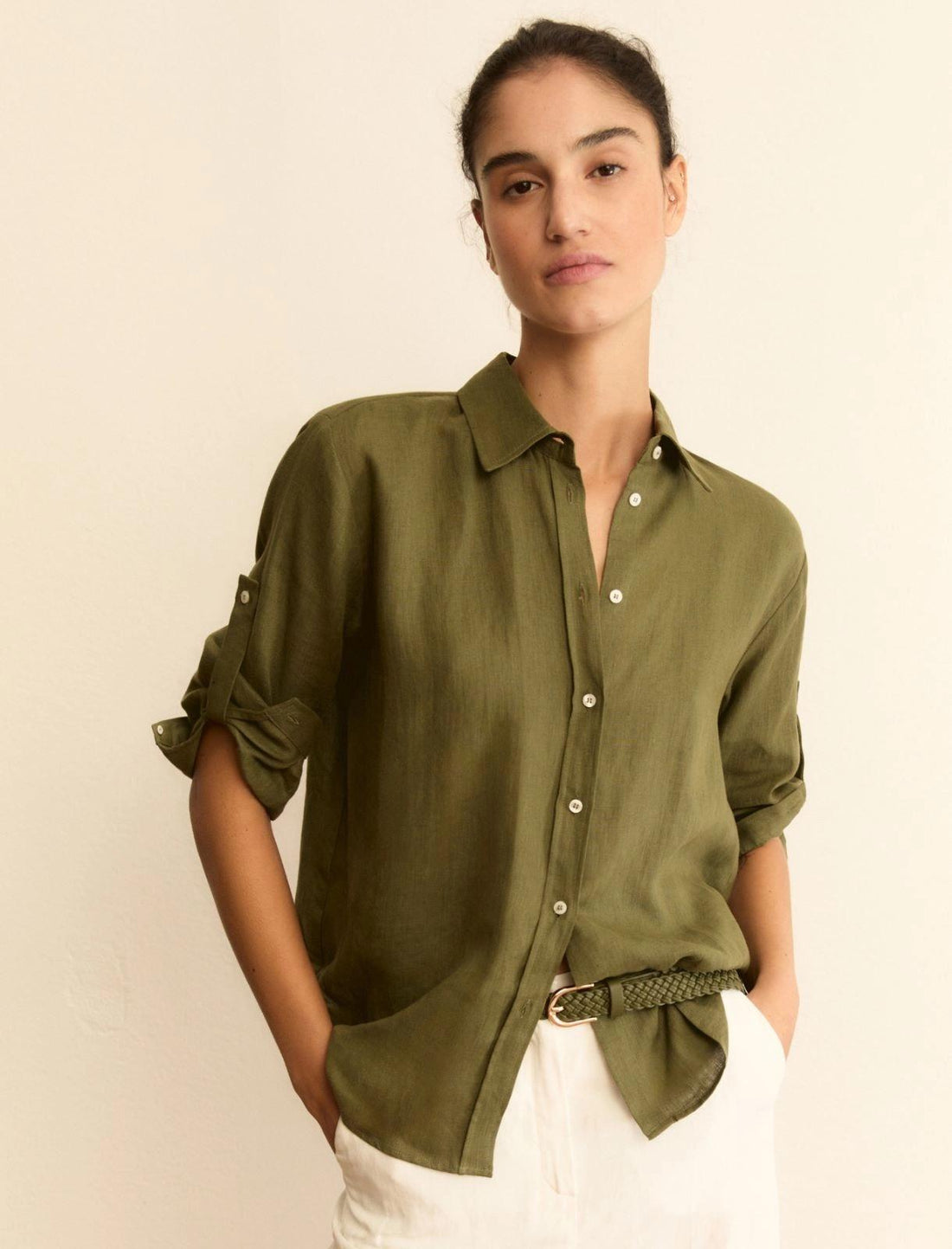 camicia in tela di puro lino EMMGIRELLO 008 EMME MARELLA 
