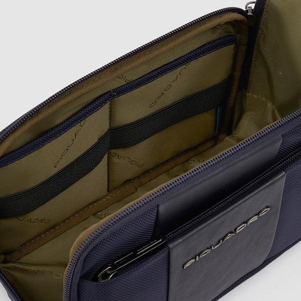 pochette in tessuto riciclato BY6149BR2 BLU PIQUADRO 