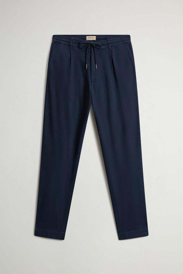 pantaloni milton in cotone e lino CFWOTR2027MRUT5288 3989 WOOLRICH 