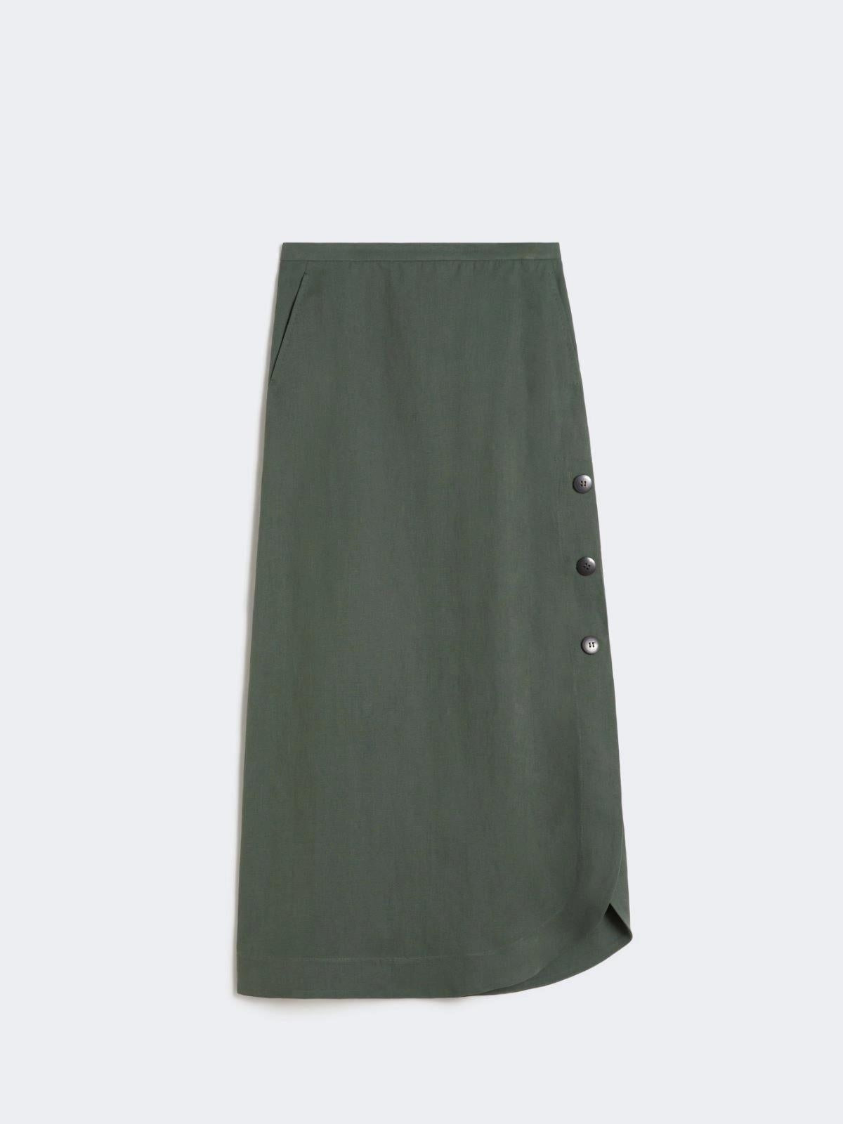 gonna in canvas di lino MSTPIRANIA 009 MAXMARA STUDIO 