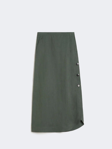 gonna in canvas di lino MSTPIRANIA 009 MAXMARA STUDIO 