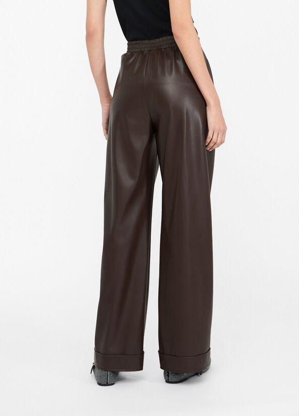 pantalone in tessuto spalmato MF5069E0624 90915 LIU JO WHITE 