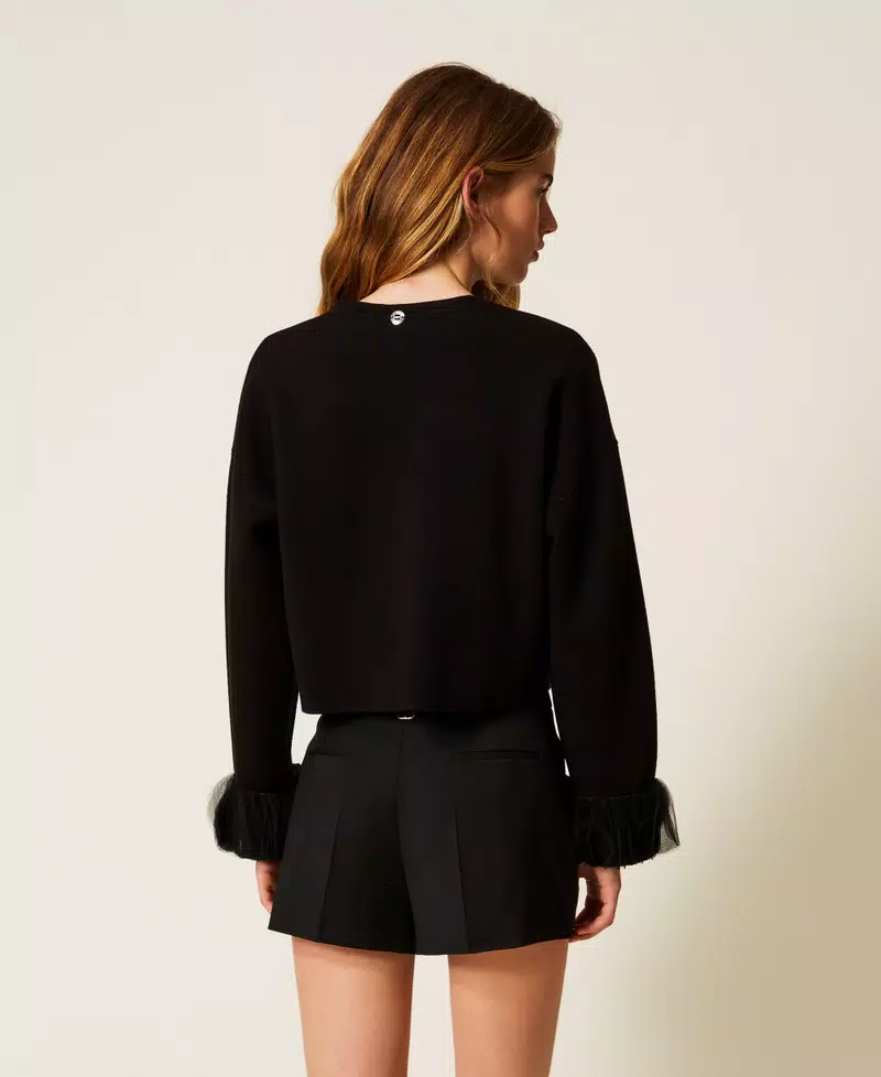 giacca corta in maglia 252AP3010 00006 TWINSET ACTITUDE 