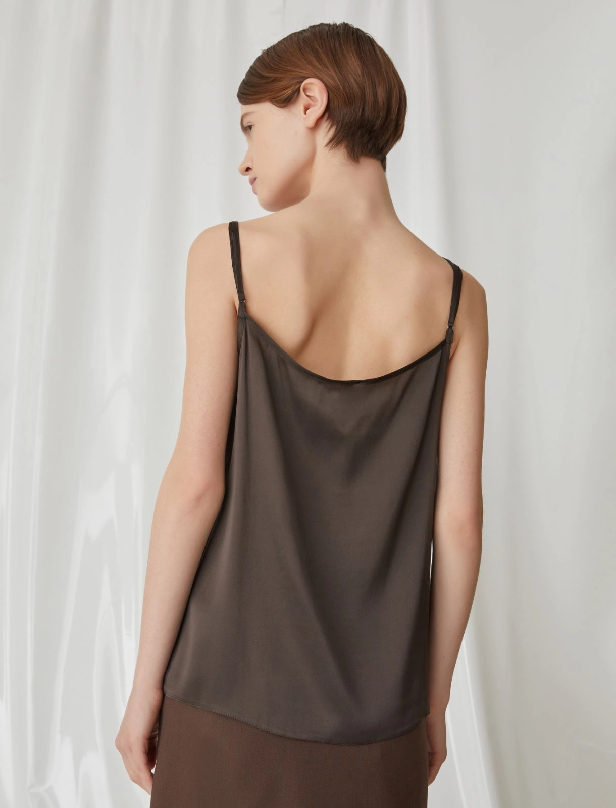 top con bretelle sottili in raso LEZIONE 003 MARella 