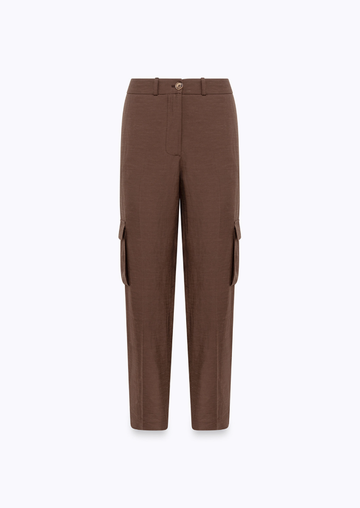 Pantaloni cargo in misto lino RA6095T8823 90913 Blugirl 