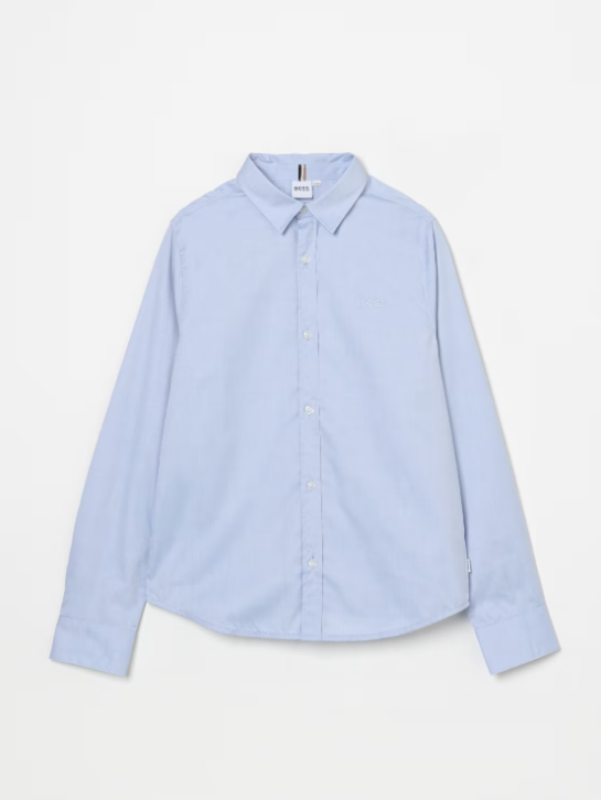 camicia bianca con logo J52009 77D BOSS 