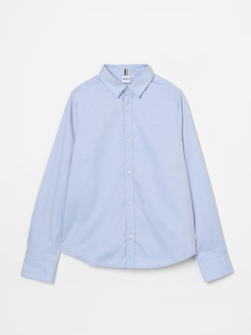 camicia bianca con logo J52009 77D BOSS 