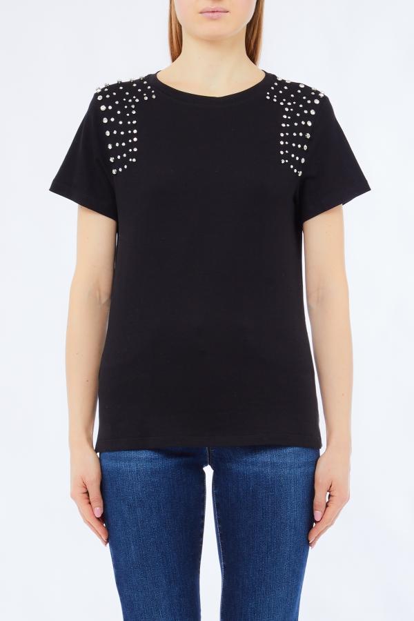 t-shirt ricamo gioiello MF5344J6308 22222 LIU JO WHITE 