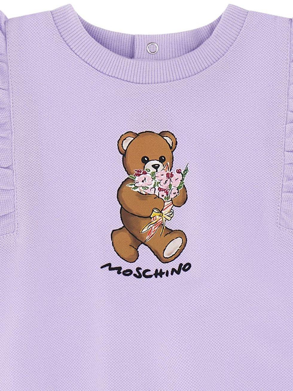 abito con rouches MDV0DILFA06 51683 MOSCHINO KIDS 