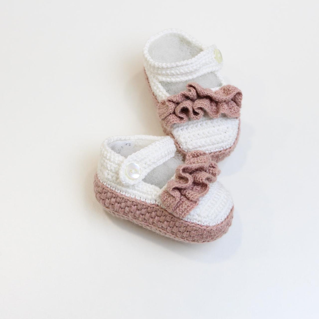 SCARPINE NASCITA in cotone CON DETTAGLIO MARGOT SCARPINE UNI PICCOLA GIUGGIOLA 