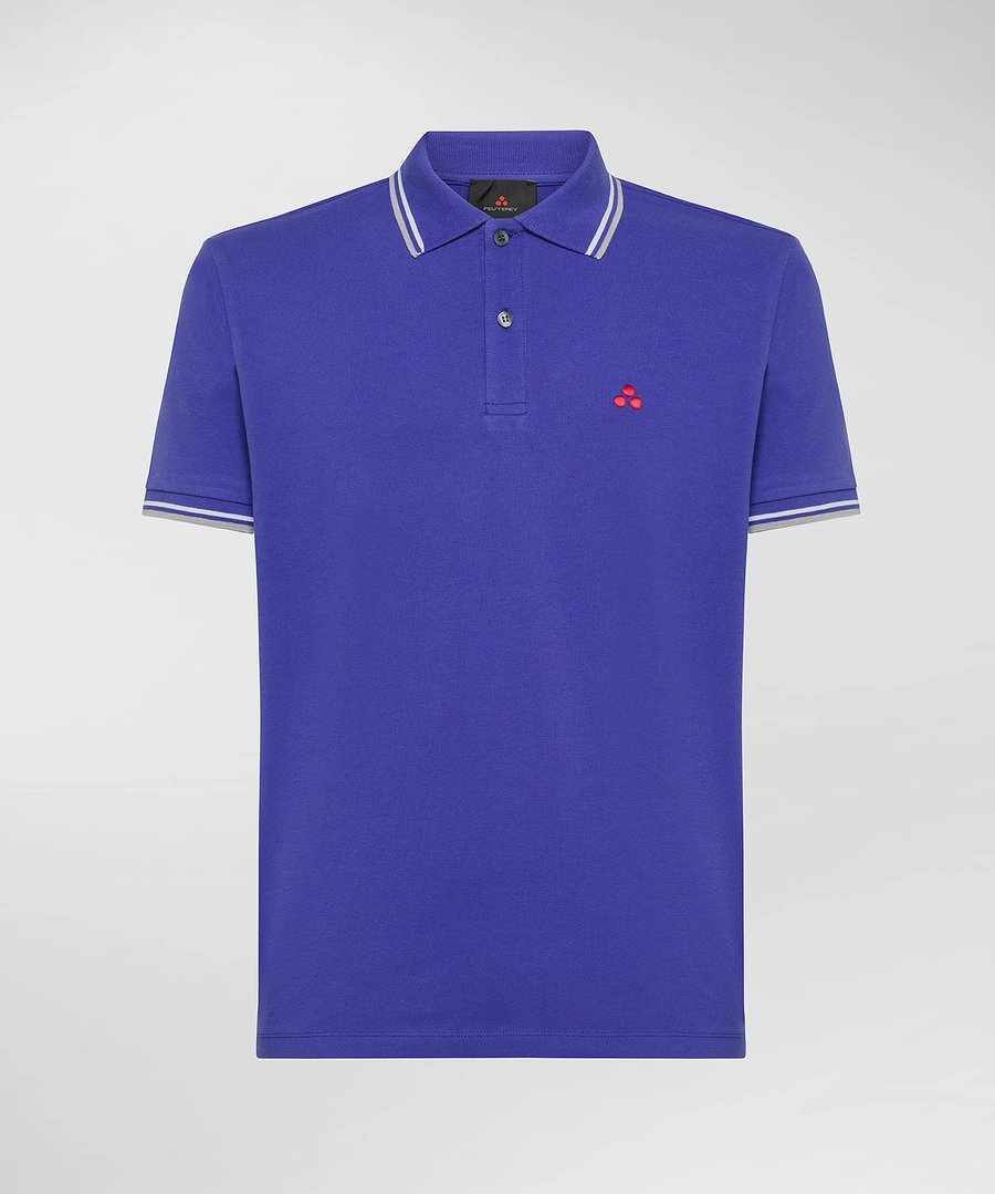 polo con contrasto al collo NEW MEDINILLA STR 255 PeUTEREY 