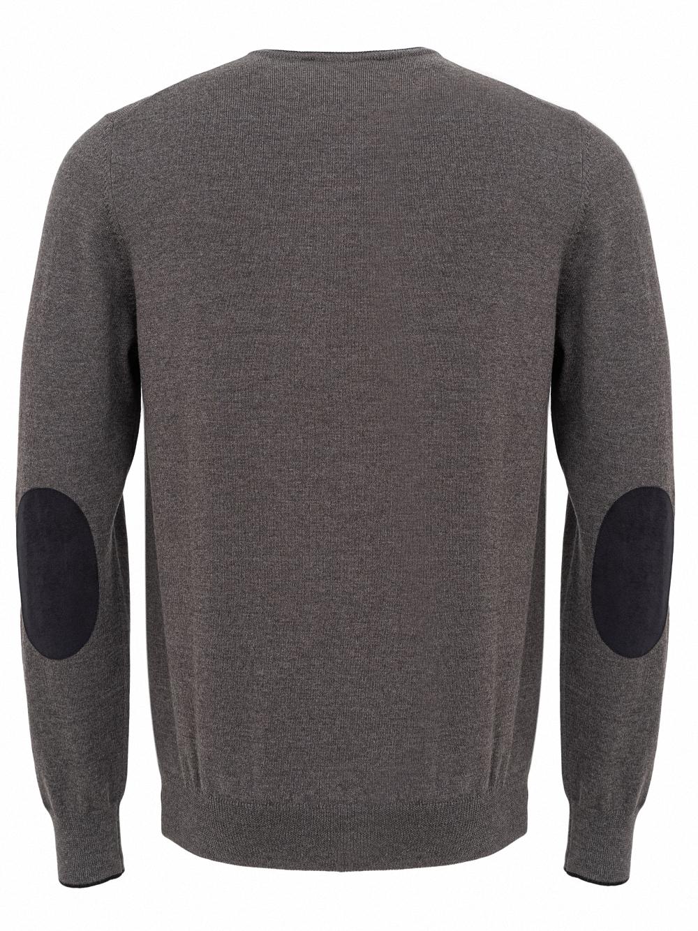 maglia con toppe alcantara 55183 14264 046 GRAN SASSO 