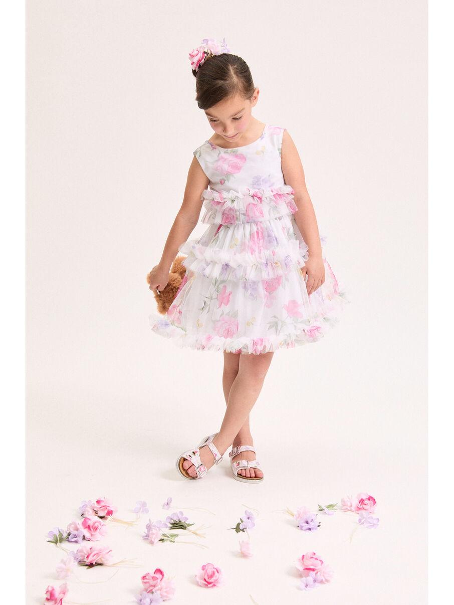 abito in tulle floreale 19G905 7047 0099 MONNALISA 