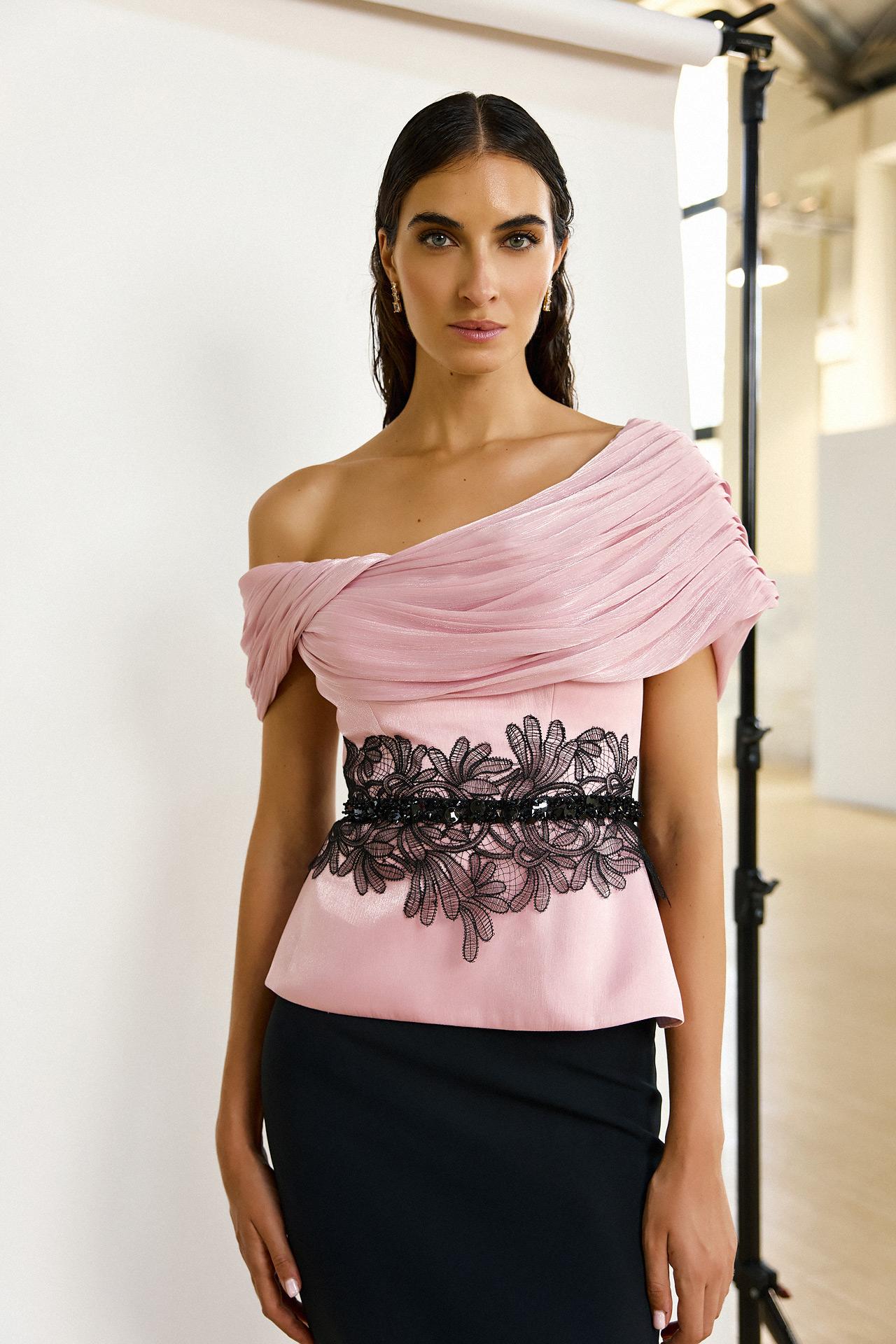 completo elegante 5284 PINK/BLACK MAESTRI 