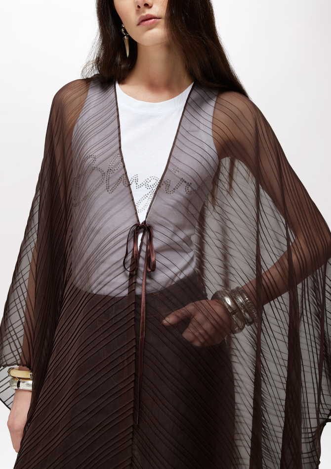 maxi poncho plisse NA6013T4289 90913 Blugirl 