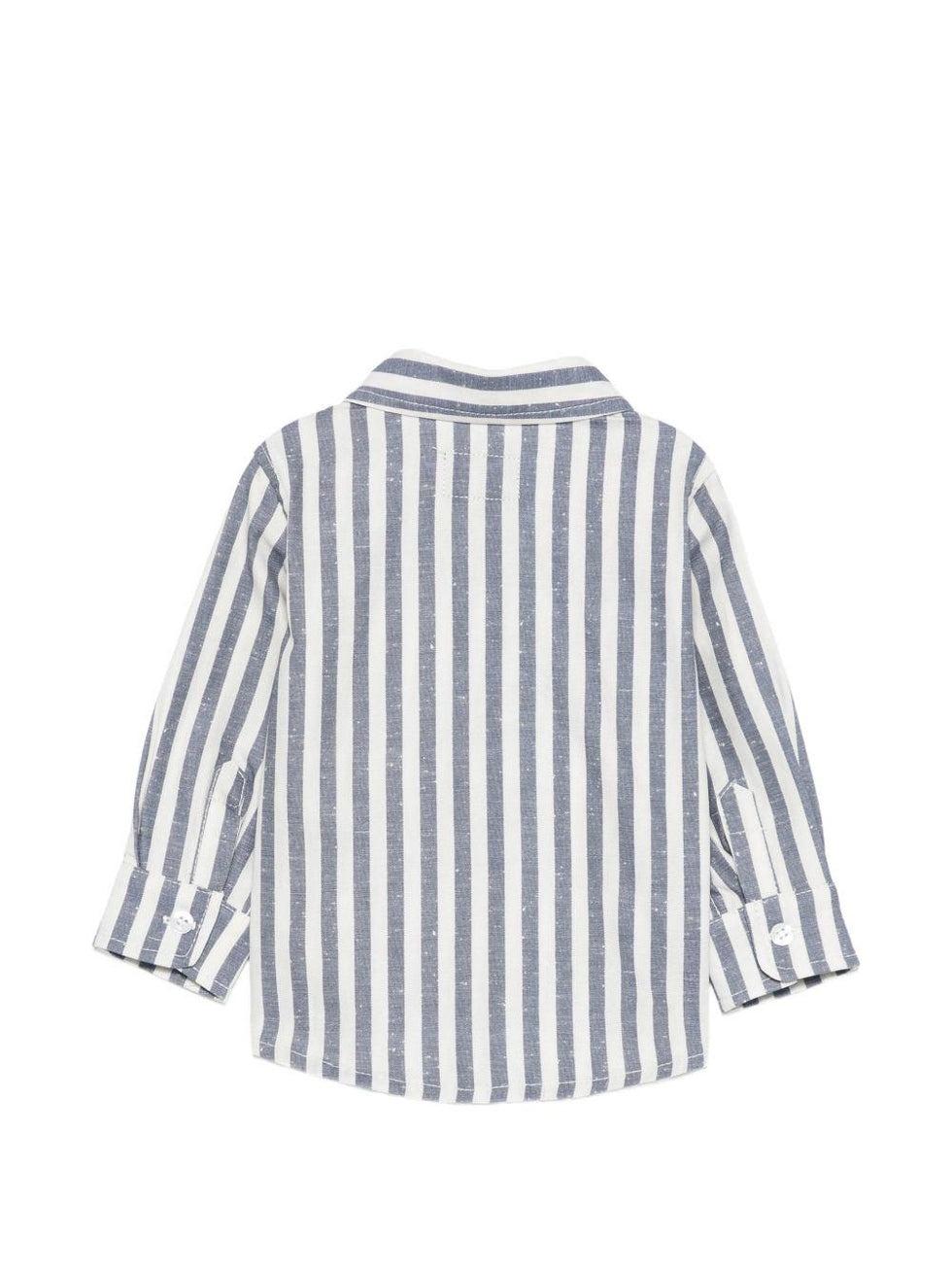 camicia a righe neonato FY5530 Z3691 101BL IVORY/BLUE FAY 