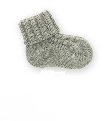 CALZINI PRIMI MESI PURA LANA CM201 GRIGIO Fior DI COCCOLE 