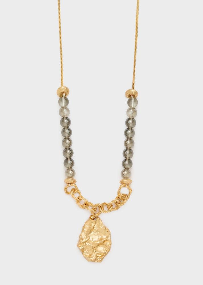 collana lunga con sfere e pendente ABCL0393 ORO NALI' 