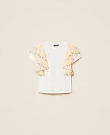 TWINSET ACTITUDE t-shirt con maniche voile Bianco