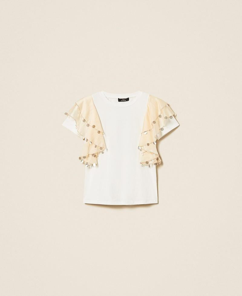 t-shirt con maniche voile 261AT2210 13553 TWINSET ACTITUDE 