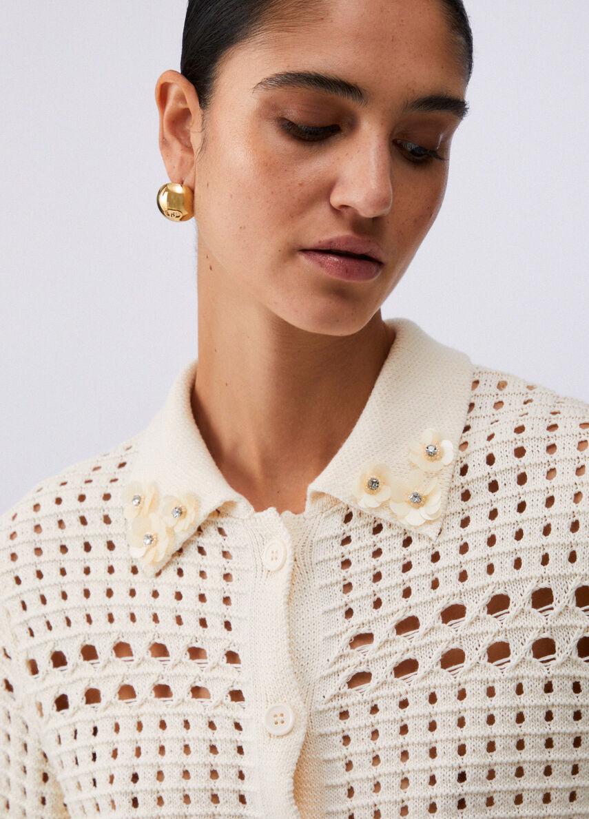 cardigan in crochet WA6325MA79R 10701 LIU JO WHITE 