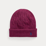 RALPH LAUREN POLO berretto in lana e cashmere a trecce Fucsia