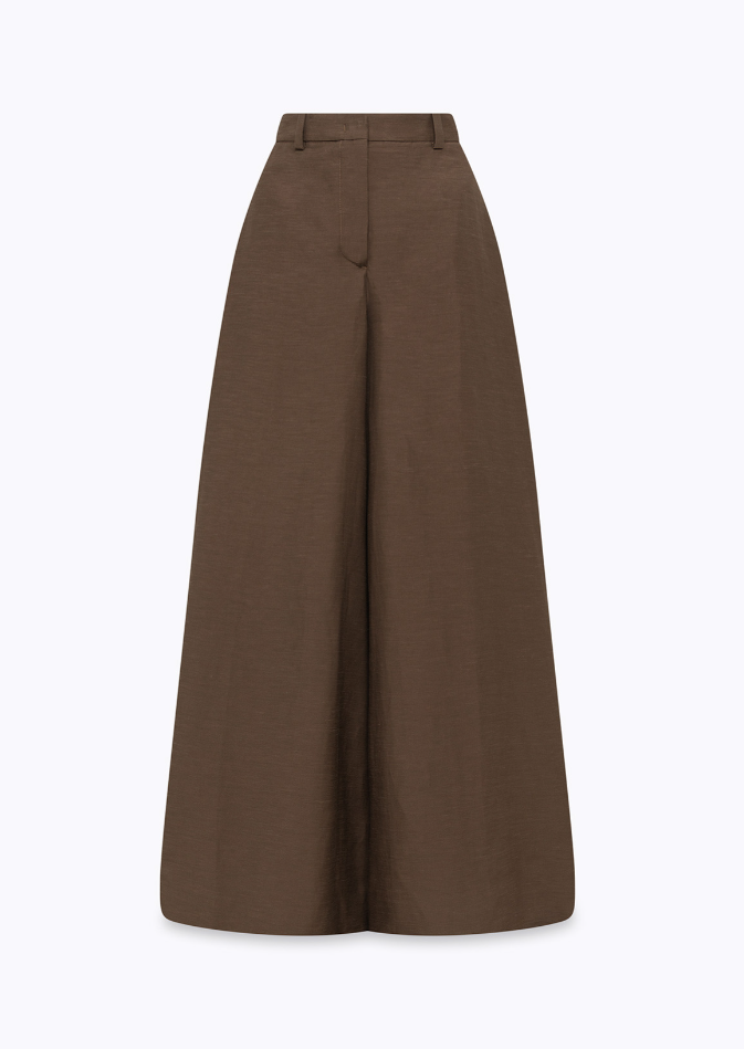 pantaloni in misto lino RA6192T8823 90913 Blugirl 