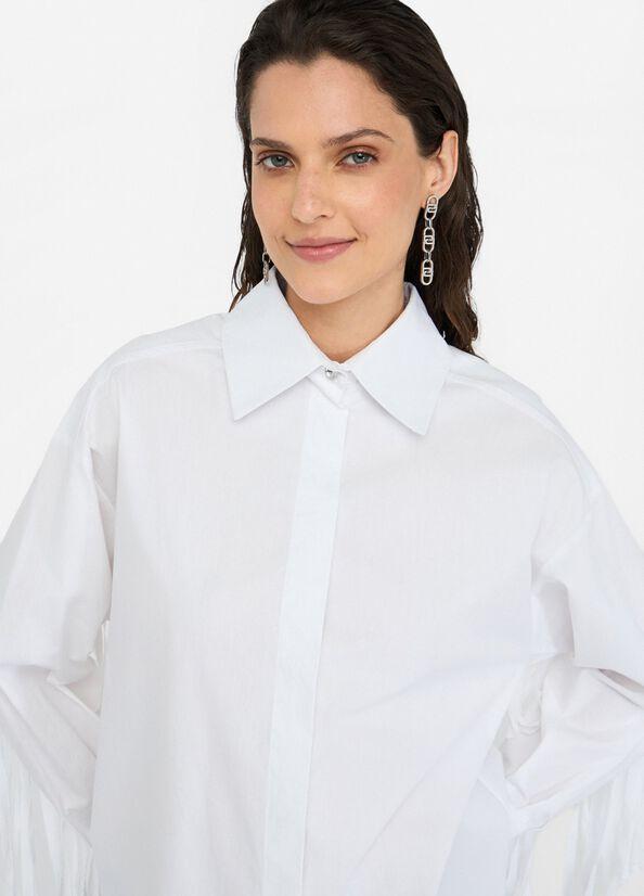 camicia con frange CF5175T3216 11111 LIU JO BLACK 