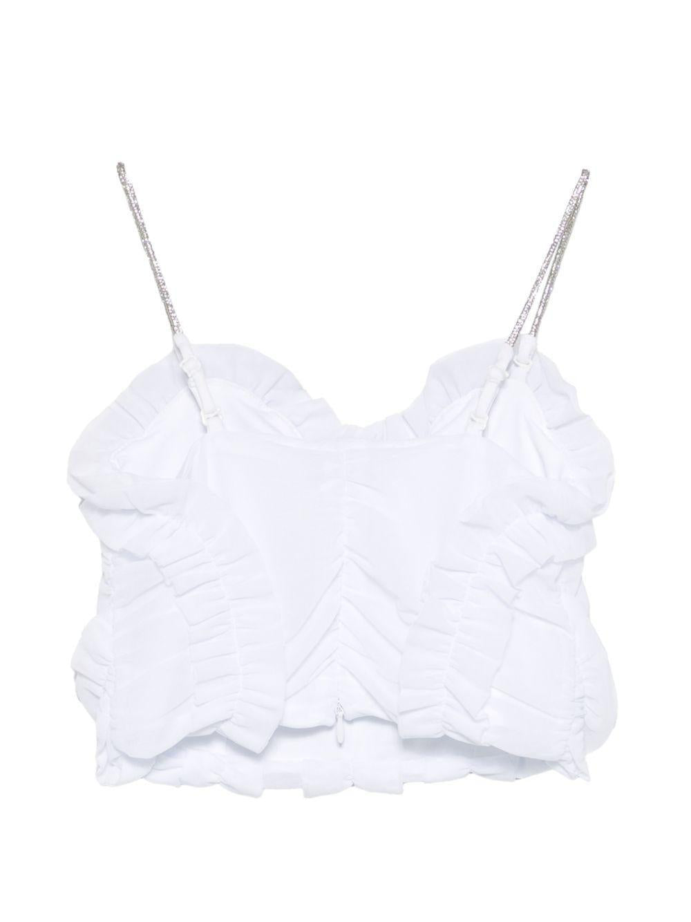top in tulle con volant 261GJ2181 00526 TWINSET GIRL 