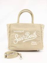 MC2 SAINT BARTH Borsa colette corduroy Beige