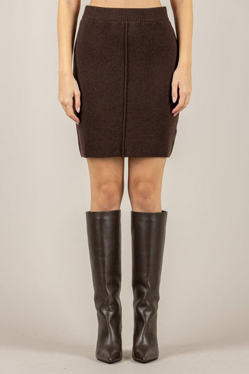 gonna in maglia 77319F MARRONE VICOLO 