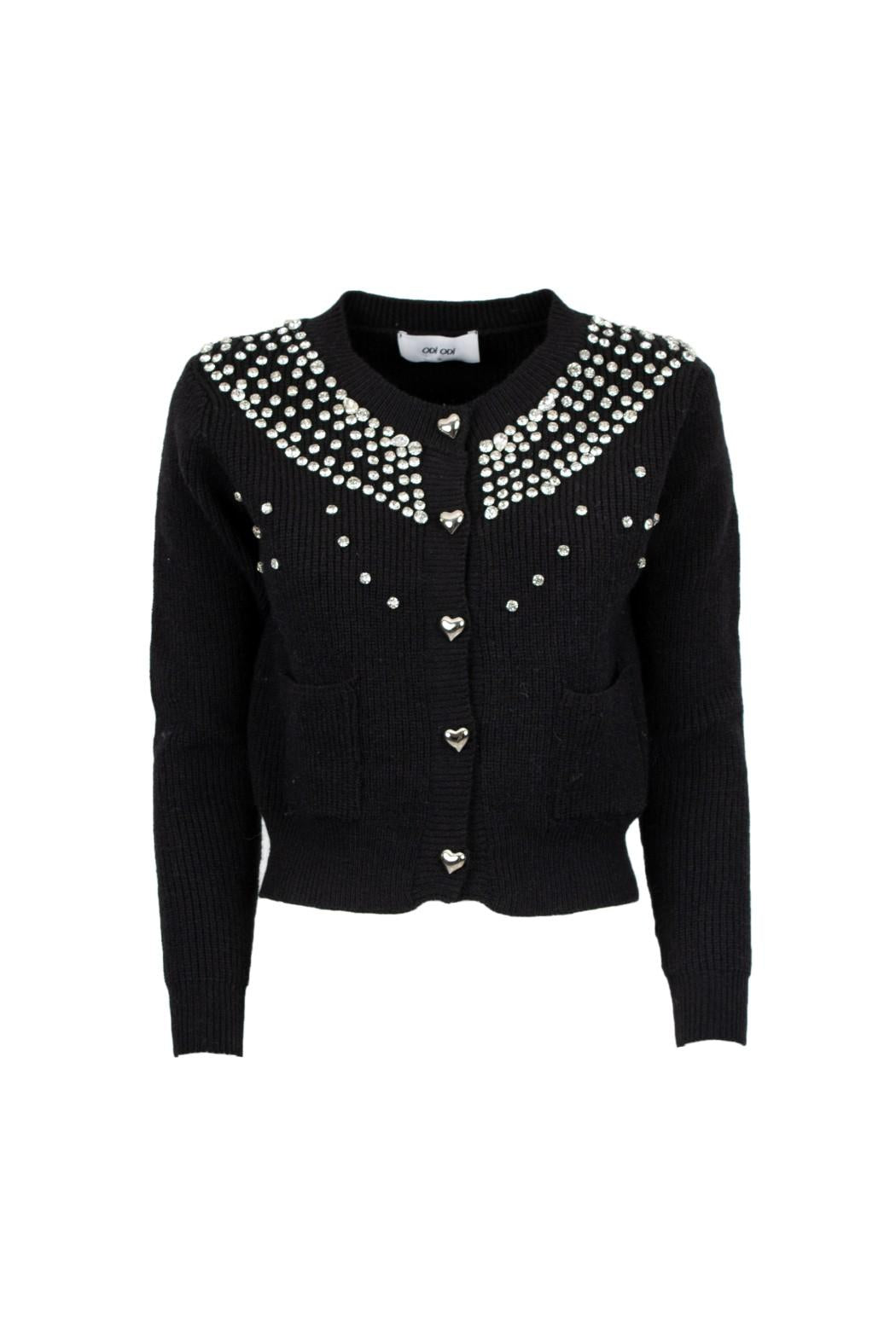 cardigan nero gioiello LASA 060W5D6 NERO ODI' ODI' 