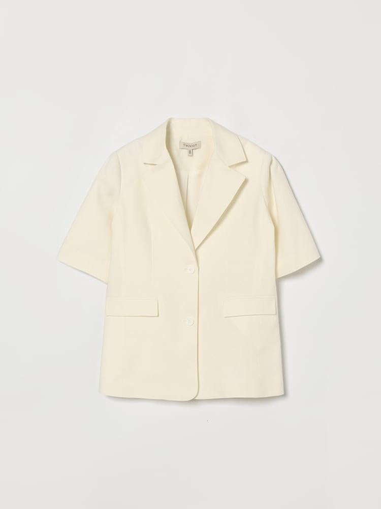 Blazer in lino maniche corte 261GJ2035 00526 TWINSET GIRL 