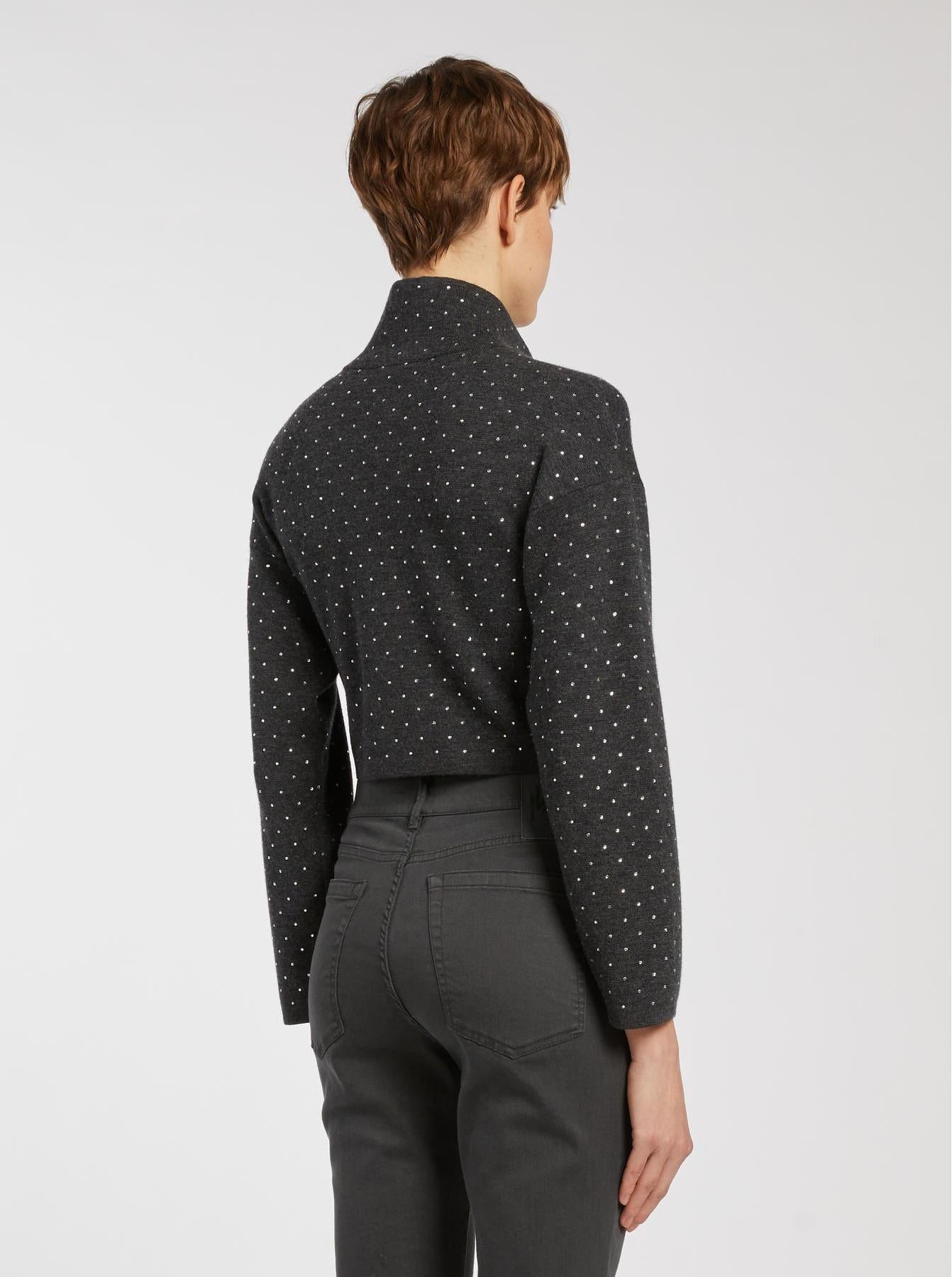 cardigan full zip con applicazioni AFIDE1 004 MARella MONOCHROME 
