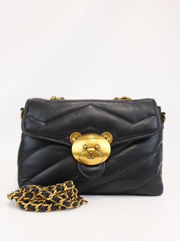 borsa teddy shoulder 1490 BLACK RUE MADAM PARIS 
