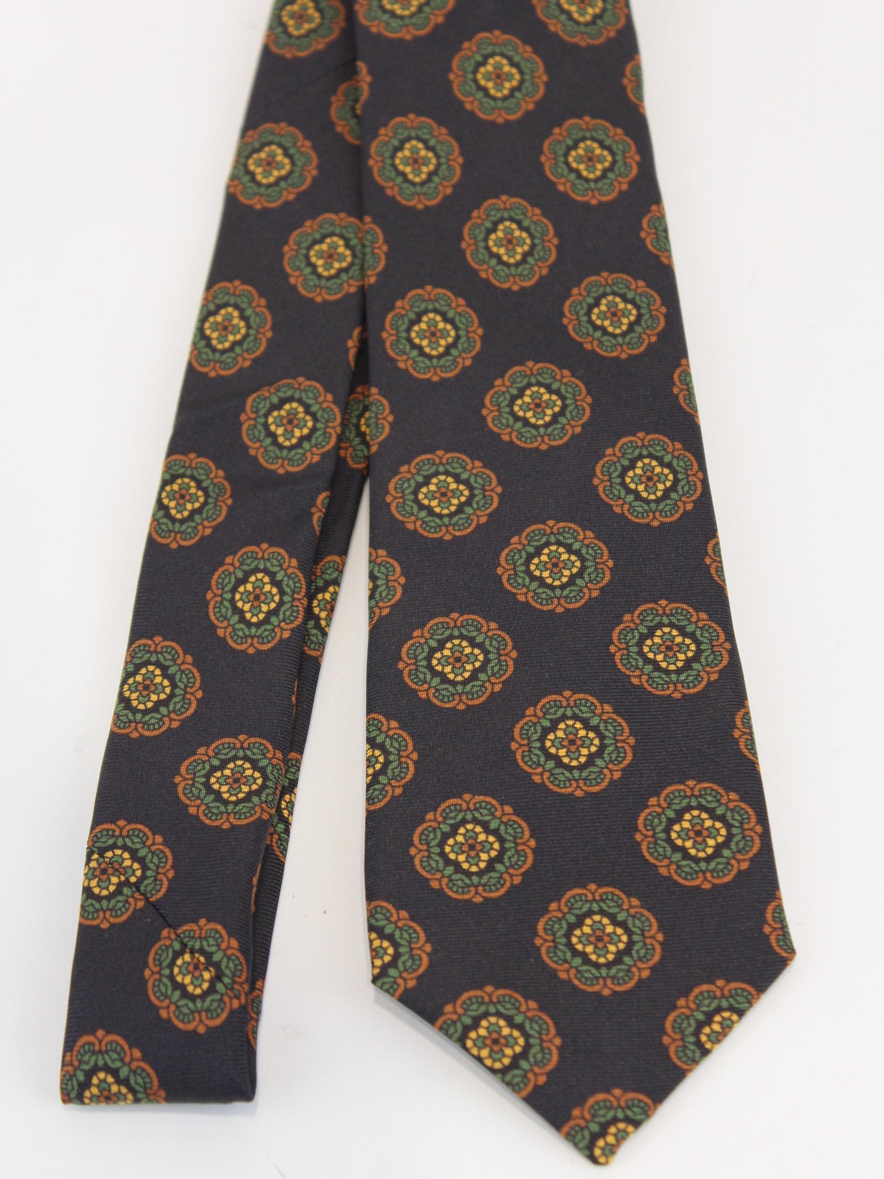 cravatta in seta stampa vintage CR000-75242817 06 GIERRE MILANO 