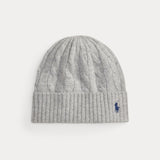 RALPH LAUREN POLO cappello a trecce in lana e cashmere Grigio
