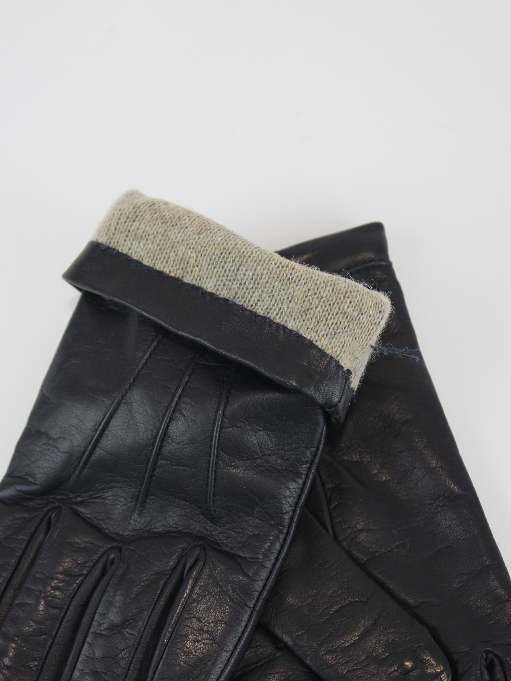 guanti in pelle uomo 3B BLU ENNEGI 