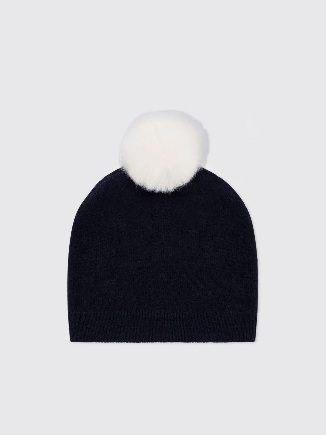 cappello con applicazione pom pon MMX04WLHE80 40016 MOSCHINO KIDS 