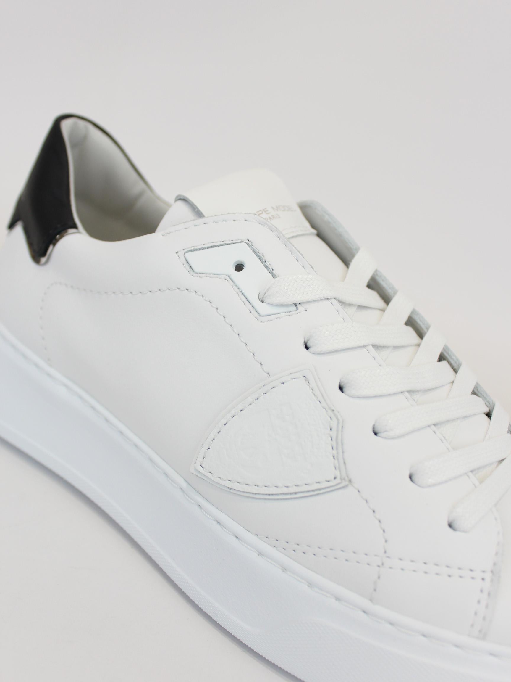 sneaker btlu in pelle BTLU V007 BLANC NOIR PHILIPPE MODEL 