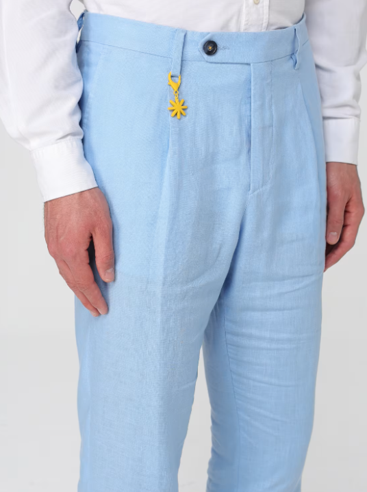 pantalone in lino 3832P1648L 253127 82 MANUEL RITZ 