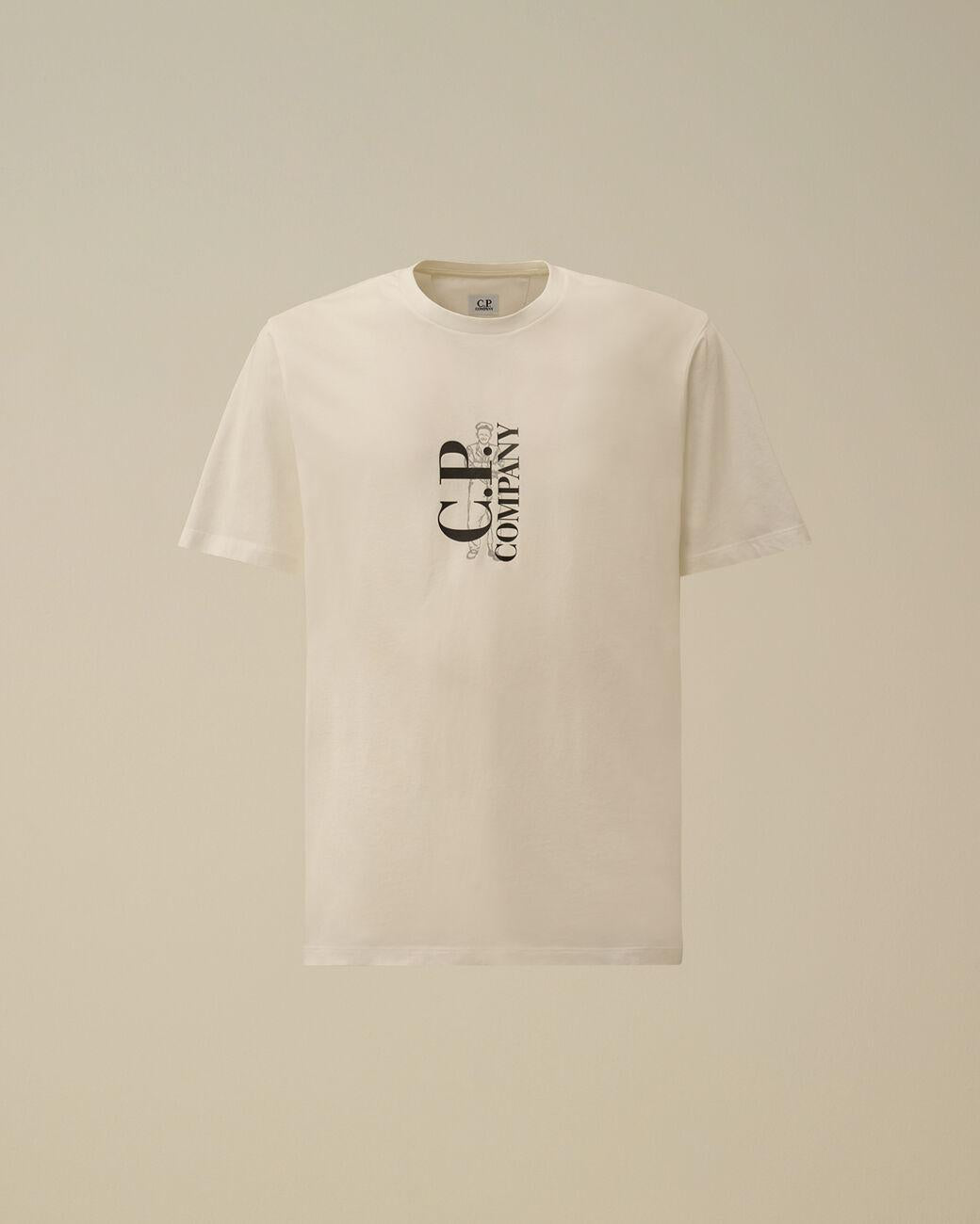 t-shirt logo 19CMTS091A 005100W 103 CP COMPANY 