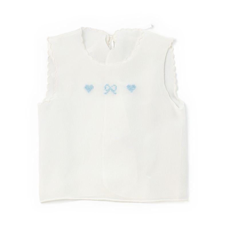 camicina con ricamo C00948 PANNA/CIELO COCCODE' 